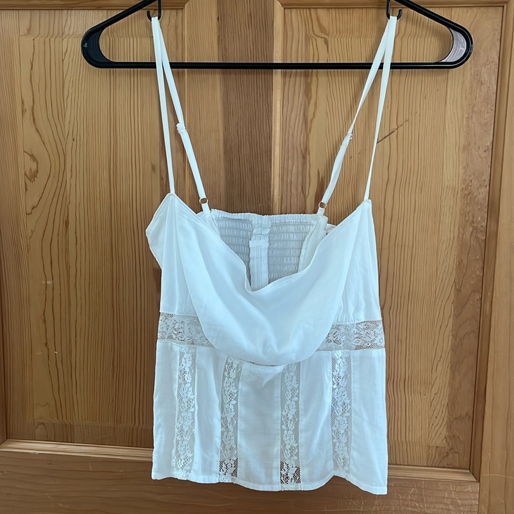 Reformation White Linen Tank